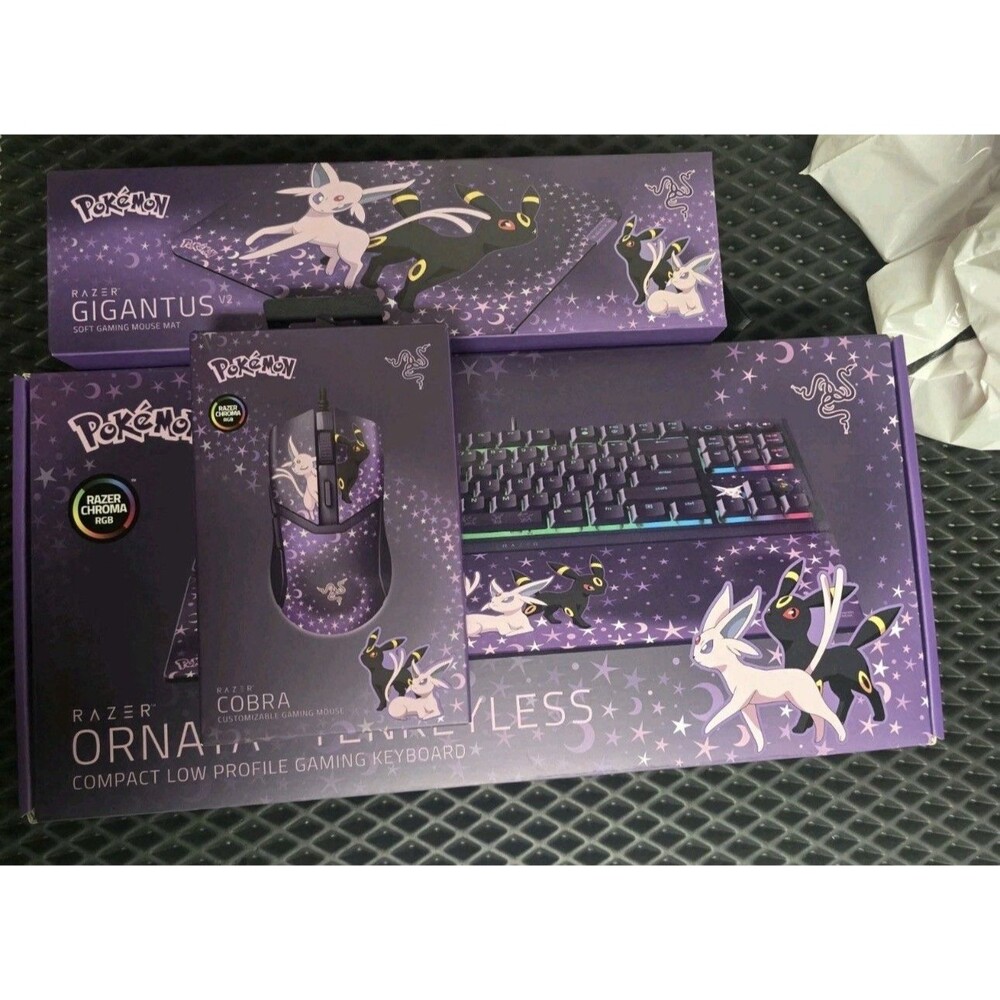 New Pokemon x Razer Ornata V3 & Razor Cobra & Razor Gigantus V2 Espeon Umbreon